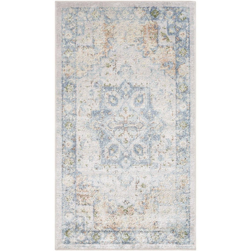 Janiaha Washable Oriental Indoor Rug, Rectangle 6'7" x 9'