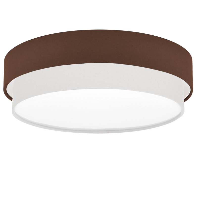 Avory Flush Mount, Brown / White
