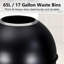 Poubelle en acier ouverte (17 gallons)