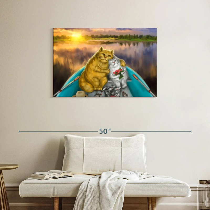 Date de pêche des chats, H 24 po x l 36 po