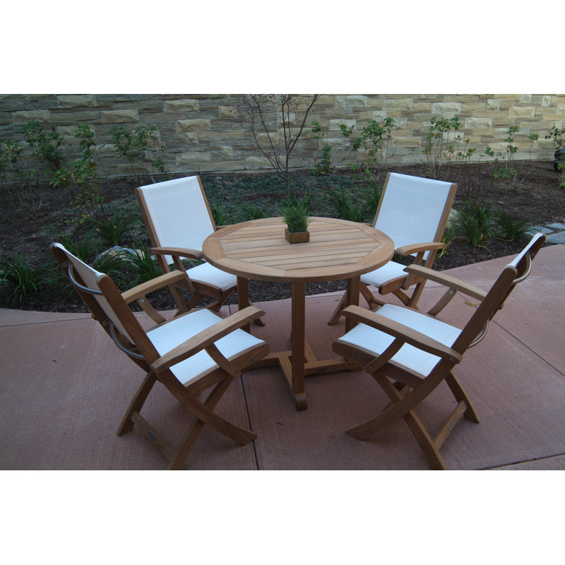 Oxford Teak Outdoor Round Dining Table, 36"