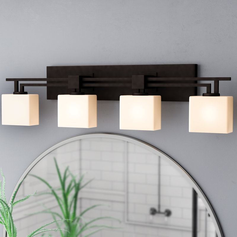 Casson 4 - Light Dimmable Vanity Light, Matte Black, Weave