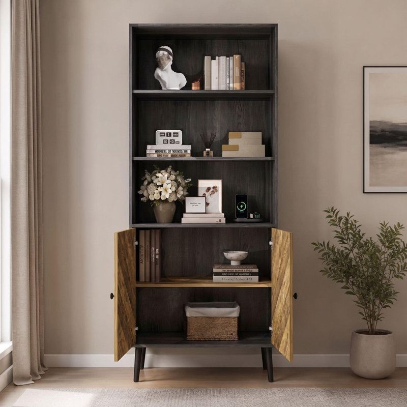 Solid Wood 79 cm W Display Cabinet