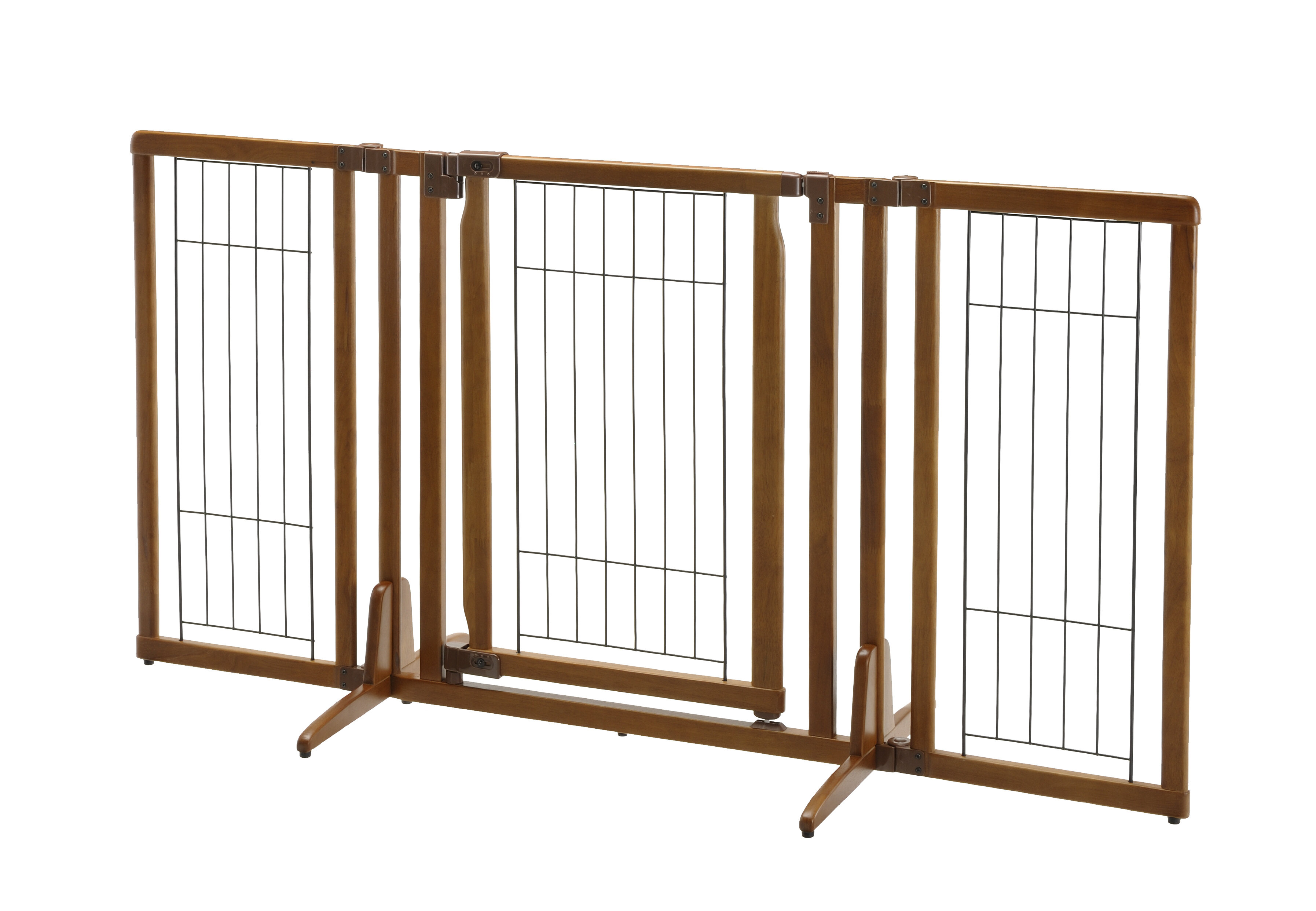 Barrière en bois blanc autoportante et extensible pour animaux de compagnie  de petite taille Pawhut