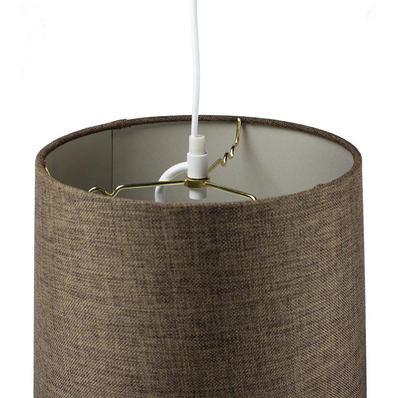 Lustree tambour 2 lumières Dov, H 10 po x l 14 po x p 12 po, Chocolat