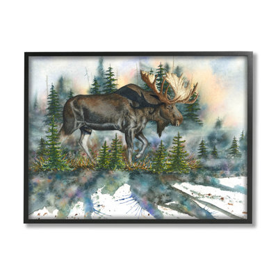 «Wild Moose Forest», art giclée par Dave Bartholet