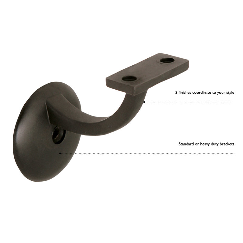 Design House 182030 Jumbo Handrail Bracket 5-Pack, Oil Rubbed Bronze