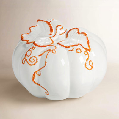Ceramic Pumpkin Holiday Accent