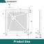 34"W x 34" D x 3" H Shower Base with Corner Drain Square Acrylic Shower Pan White