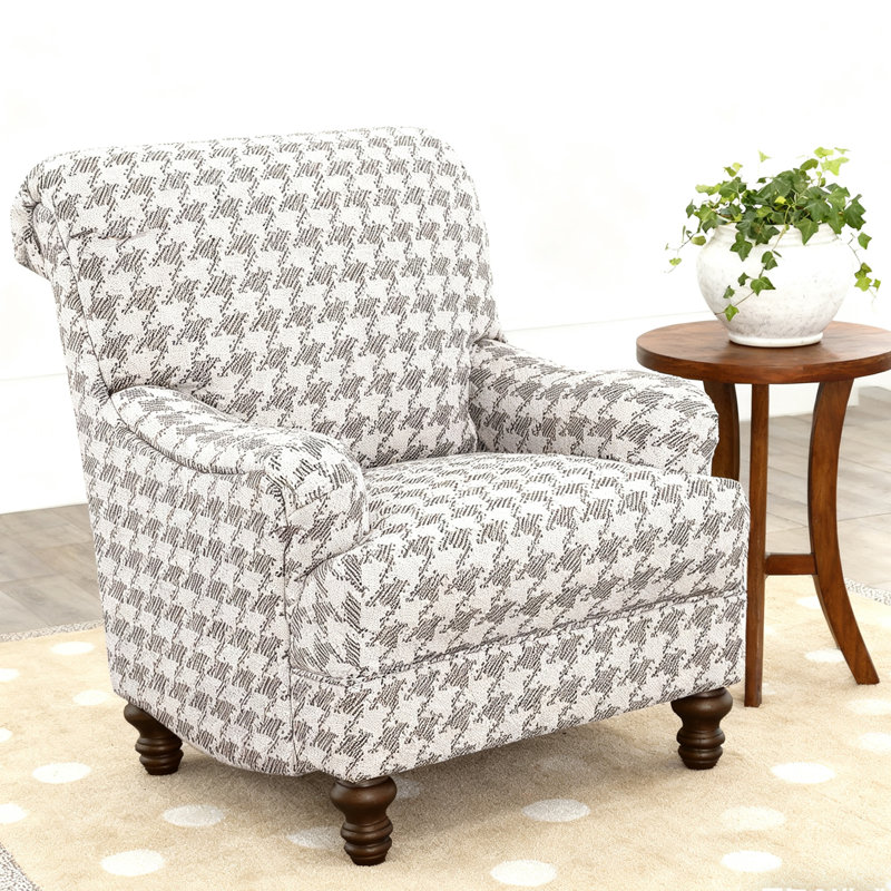 Chaise d'appoint rembourrée à dossier haut Modern, Gris