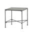  Table d'appoint d'extérieur moderne, table de bout en osier durable avec structure en fer, design élégant pour le jardin, le patio ou le balcon, noir
