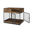Cage pour chien avec double porte. Brun antique: l 38,78 po x P 27,36 po x H 32,17 po