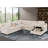 U-Shaped Upholstered Sectional with Sleeper Sofa, Console with USB & Chaise-1021908127
