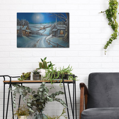  'First Snow' by Campbell Frost Metal Wall Art, 16" x 12"