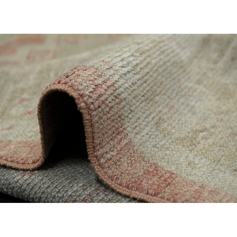 Tapis turc Oushak fait à la main 2 pi 10 po x 4 pi 2 po