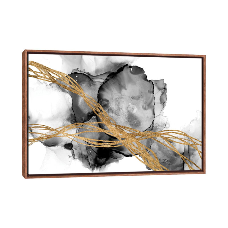 "Matrix undulation I" par Jennifer Goldberger-impression, H 32 po x l 48 po x 1,5 po, Toile avec cadre en bois classique