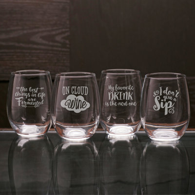 Ensemble de verres à vin sans pied 21 oz 4 pièces Riggs