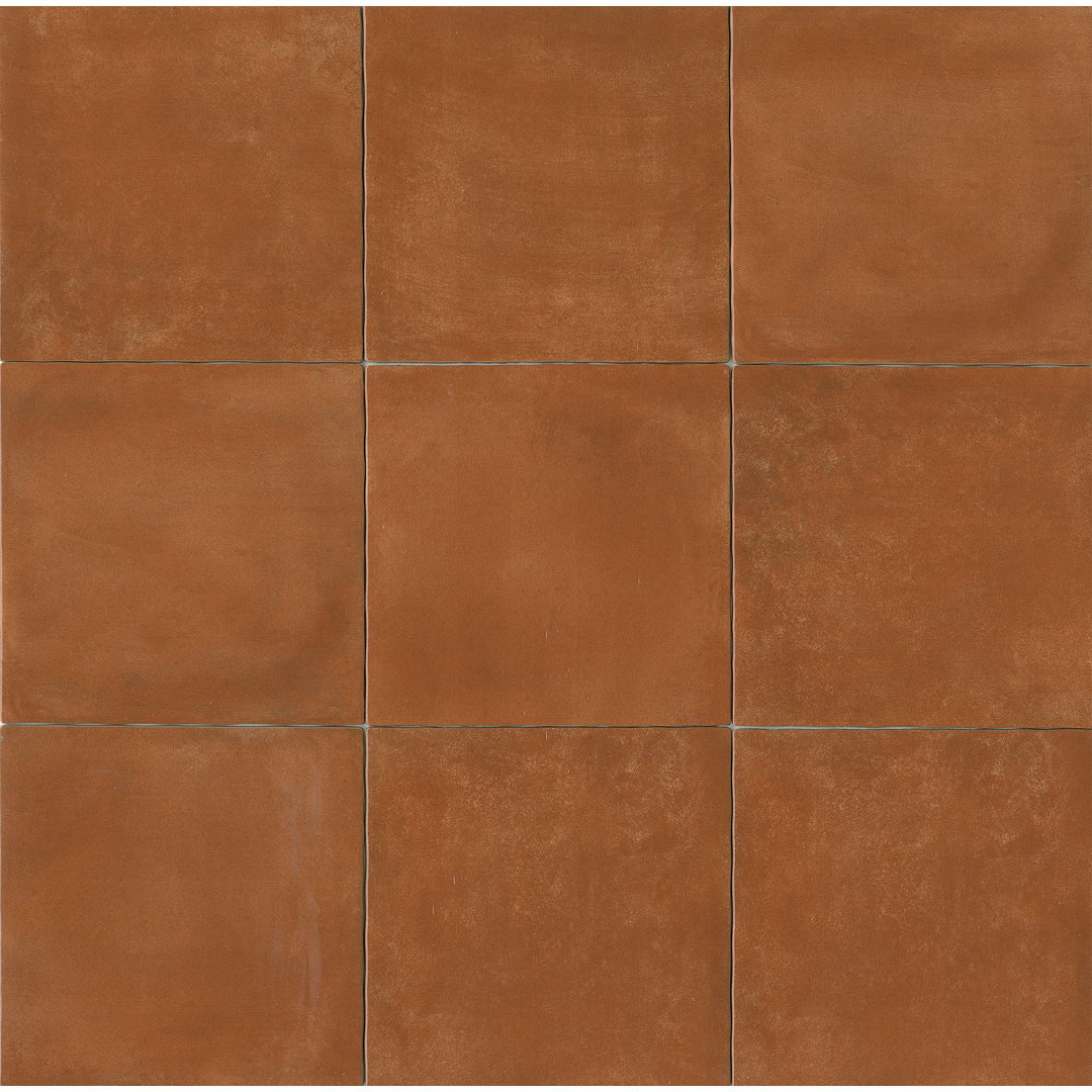 Cotto Nature 14" x 14" Porcelain Field Tile in Glossy Cotto Nature Bedrosians 