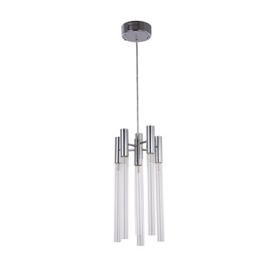 Fordingbridge Traditional 6 Light Glass Cylinder Pendant