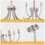 Lustre moderne 8 lumières en nickel brossé-174213717