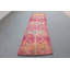 Tapis de couloir turc vibrant tissé à la main dans un motif géométrique rouge et orange pour un style de couloir unique