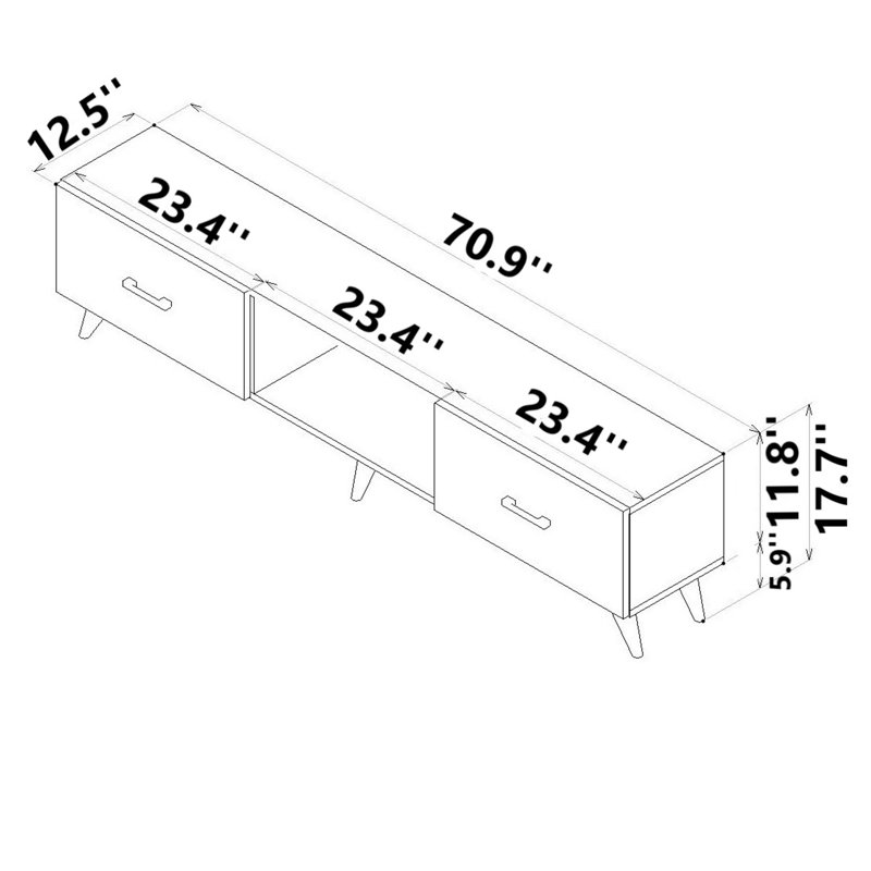Crédence de rangement 70,87 W