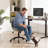 Armless Swivel Office Chair Faux Leather Upholstered Waterproof Desk Chair Ergonomic Adjustable Computer Chair-1106344808