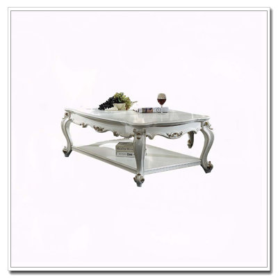 Table basse antique avec tablette inférieure