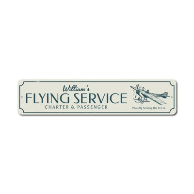 Enseigne en aluminium Flying Service