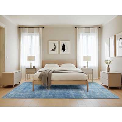 Tapis décoratif bleu cadmar
