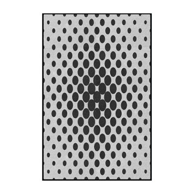 Tapis blanc/noir zone à motif