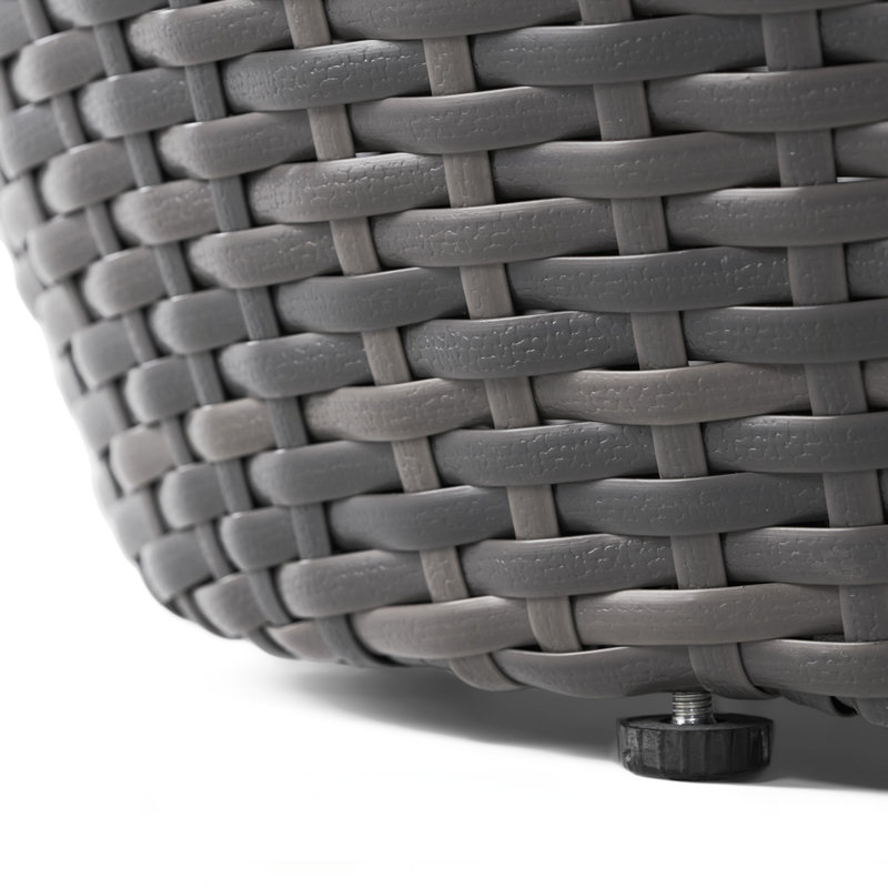 Table d'appoint de patio au design élégant, Gris