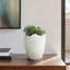 12" Abstract Textured Terracotta Vase, Ivory-1640247994