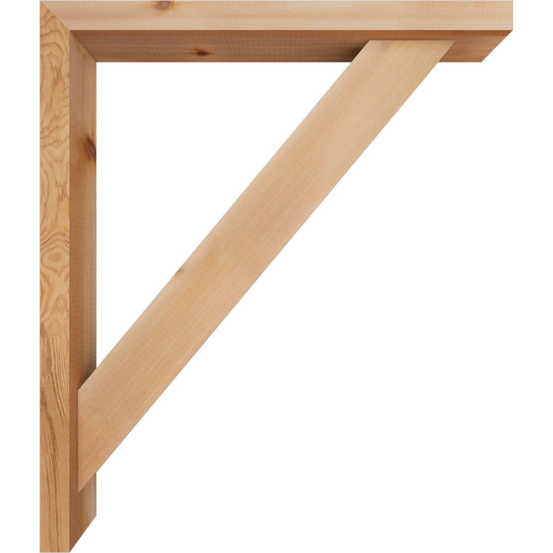 Support de bloc traditionnel avec entretoise décalée, 28 x 24, Cèdre rouge occidental de l 3 1/2 po (lisse)