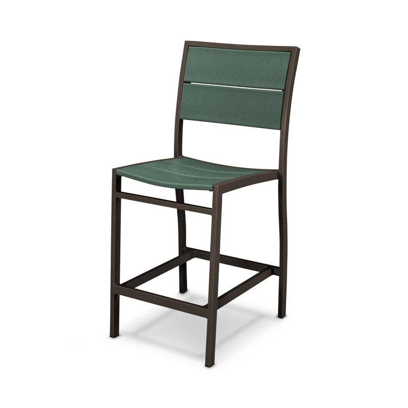 Chaise d'appoint POLYWOOD Surf City, Bronze texturé / Forêt tropicale