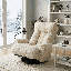 Fauteuil pivotant moderne en sherpa avec fauteuil inclinable et confortable pour le salon-1683527680