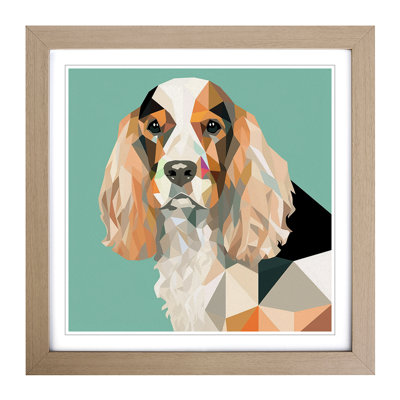Cocker Spaniel Bauhaus - Framed Print