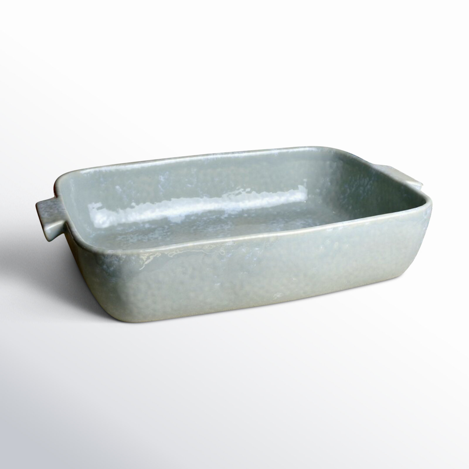 Rectangle Stoneware Baker, Gray