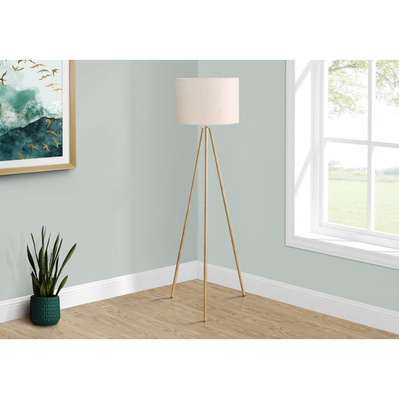 Jonaliz 62'' LED Tripod  Floor Lamp, Ivory