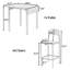 Ensemble de table de salle à manger à abattant à hauteur de comptoir 5 pièces Farmhouse avec chaises confortables pour petits espaces-150247344-150247345-150247348