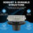 6 Inch Square Shower Floor Drain, Grid Design Anti-Corrosion Detachable Bathroom Drain