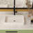 24"X14" White Ceramic Rectangular Vessel Bathroom Sink-739967075