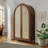 Calista 79" Tall Wide Rattan Arched Storage Cabinet-111709862