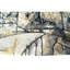 Abstract Area Rug in Gold