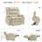 Small Dual Motor Power Recliner Lift Chair Infinite Position, Heat and Vibration Massage, Fabric-116930678