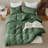100% Cotton Houndstooth Waffle Weave Duvet Cover Set-135650990-135650991