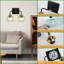Luminaire de meuble-lavabo de style art déco avec abat-jour en verre nervuré vert, applique murale de style campagne moderne à 2 lumières pour miroir de salle de bain, cuisine, salon, finition noire et dorée