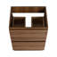 Meuble-lavabo 24 po, double tiroir autoportant, bois d'ingénierie brun, meuble-lavabo élégant avec décor autoportant