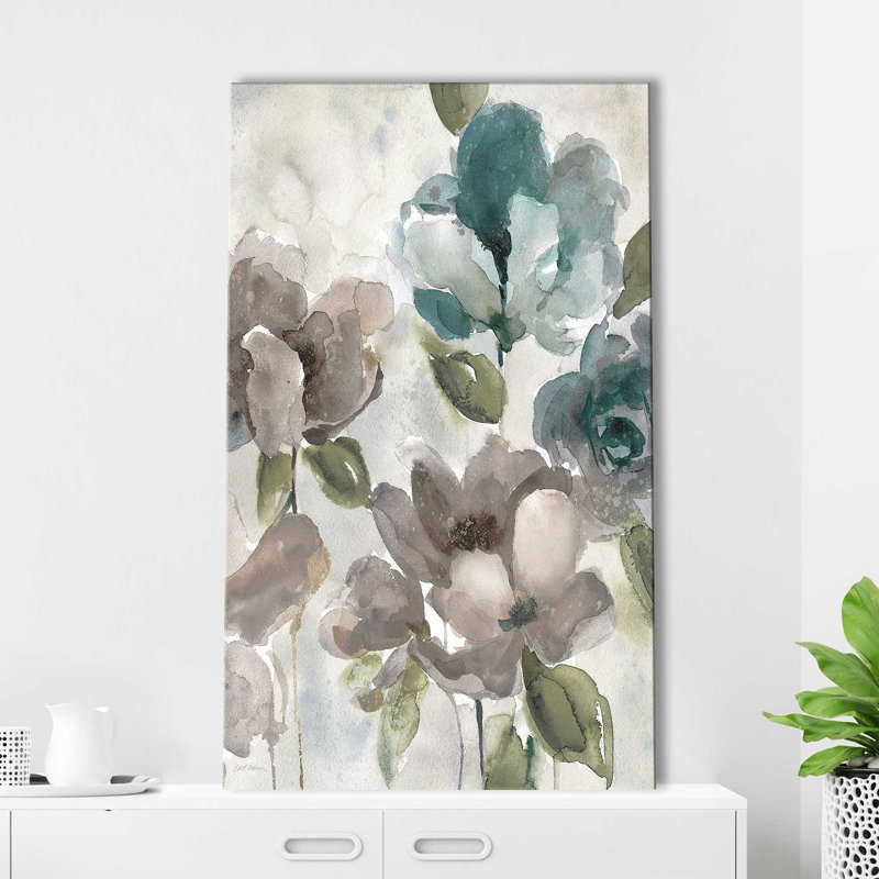 Topaz Garden II - Peinture, L 18 po x H 30 po, Toile tendue