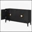 Armoire de rangement élégante et fonctionnelle à 4 portes pour une utilisation polyvalente dans les salons et les salles à manger